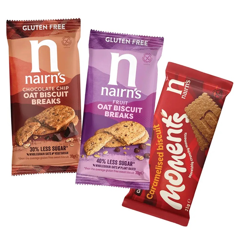 Nairns Gluten-Free Biscuits – Pack of 48 (3 Varieties)