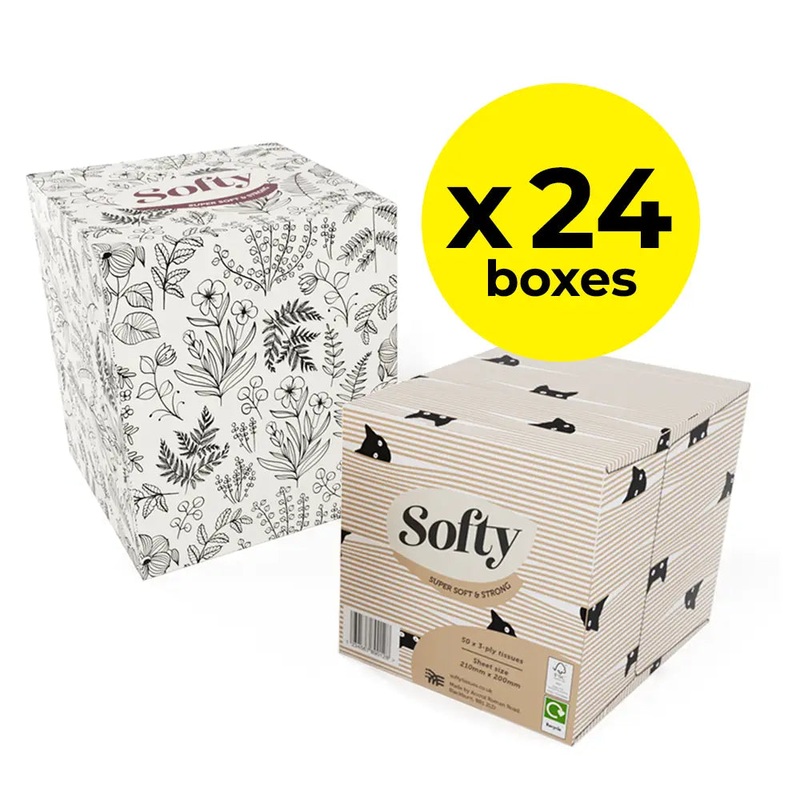 Softy 3-Ply Cube Tissues – Pack of 24