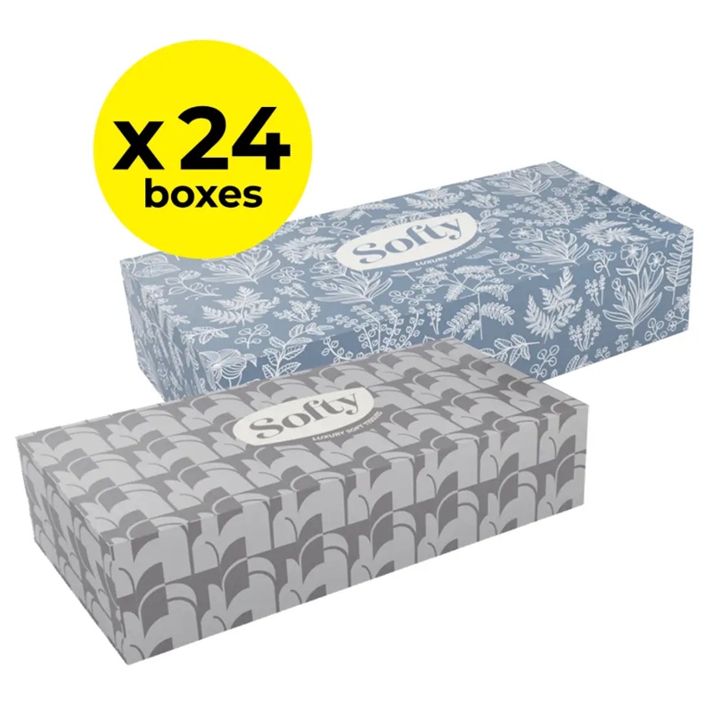 Softy 3-Ply Oblong Tissues – Pack of 24