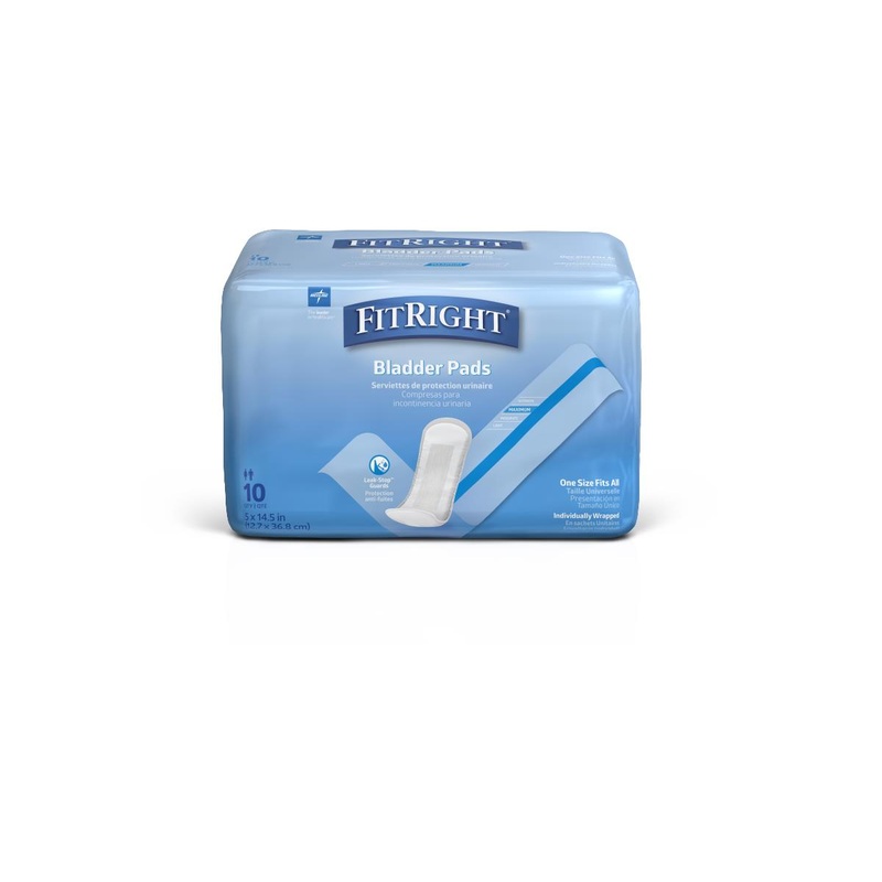 Bladder Control Pads Maximum, 3.25 x 13, (Case of 80)