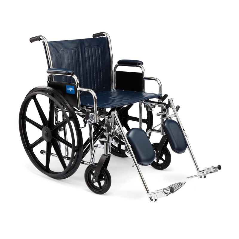 Excel Heavy Duty Wheelchair w/Removable Arms and Detachable Elevating Legrests (24  Black)