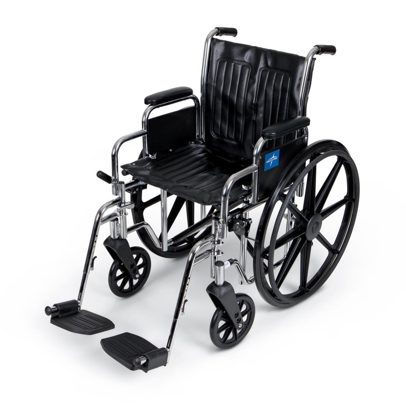 Excel K3 Wheelchair w/ Removable Arms and Detachable Standard Leg rests (16  Navy)