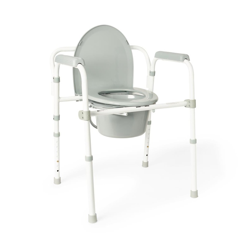Folding Steel 3-in-1 Commode