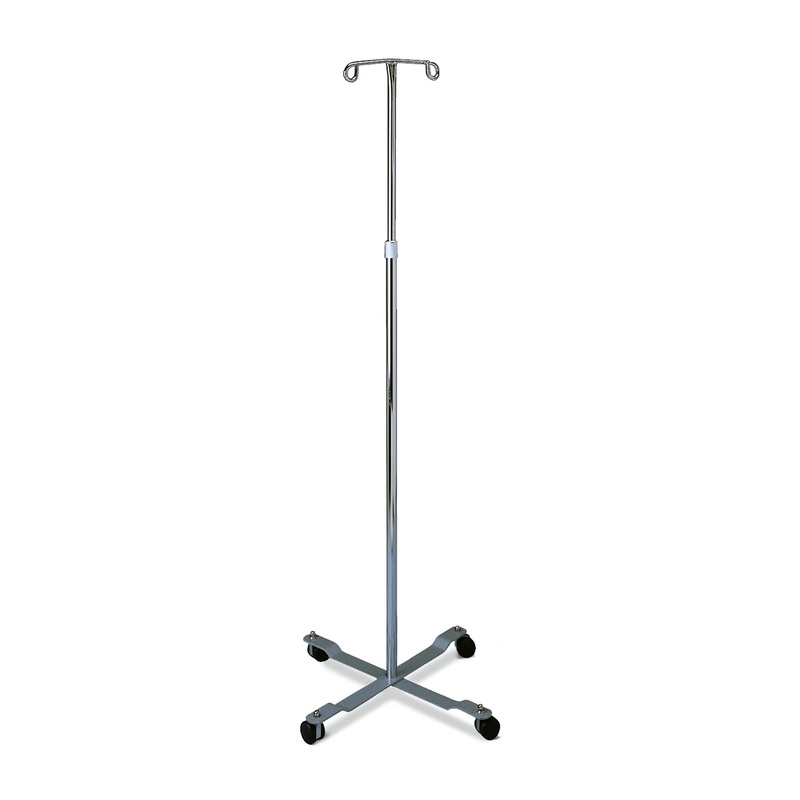 IV Pole w/ 2 hooks and 4 legs