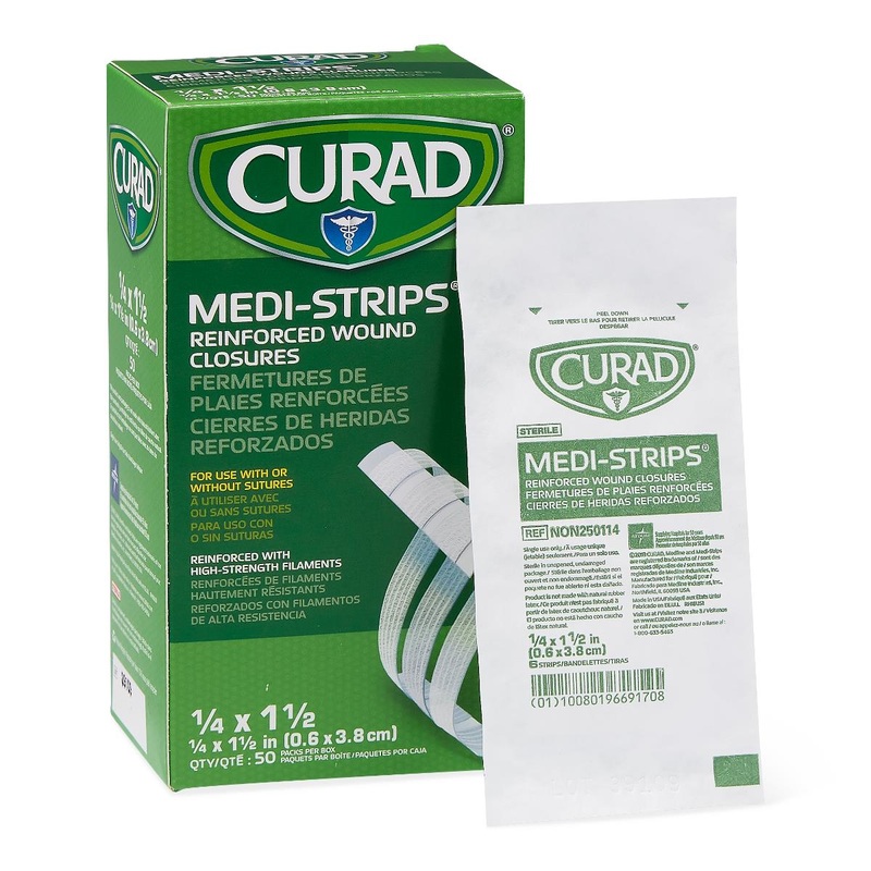 Medi-Strip Wound Closure Strips, 1/4×1.5 (Box of 300)