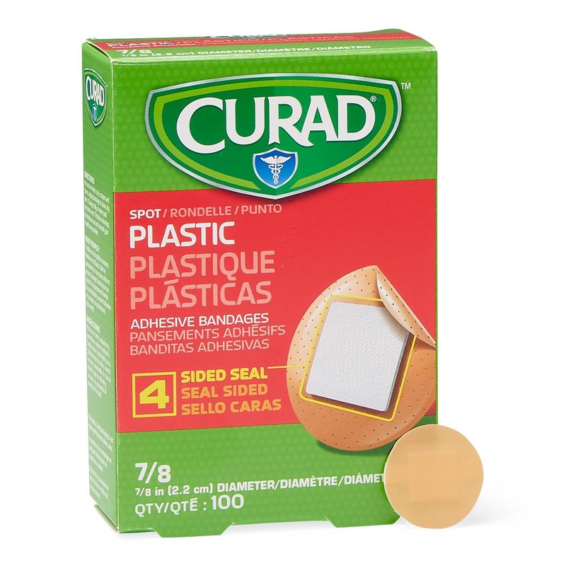 Plastic Adhesive Bandage, 7/8 Spot