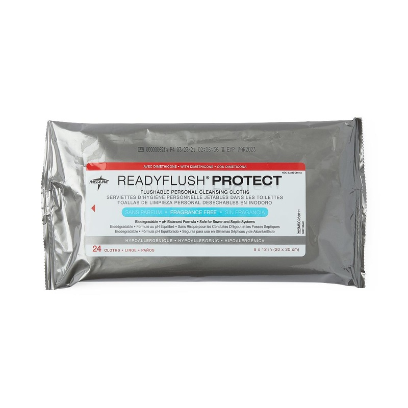 ReadyFlush Dimethicone Wipes, 9×13