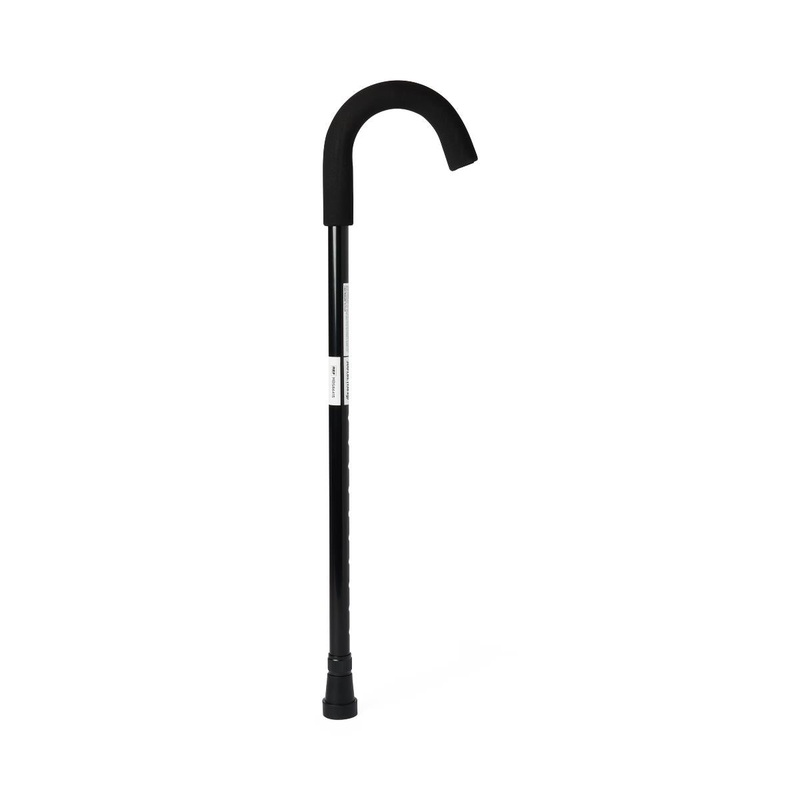 Standard Aluminum Cane, Black|Single|Case of 6