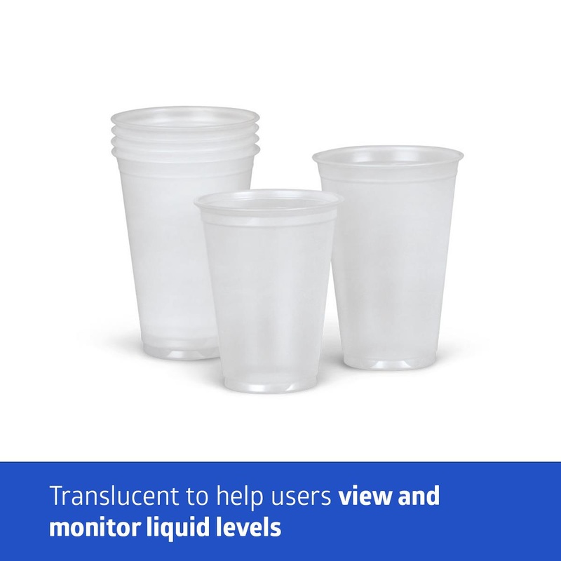 Translucent Plastic Cups (Case of 2500)