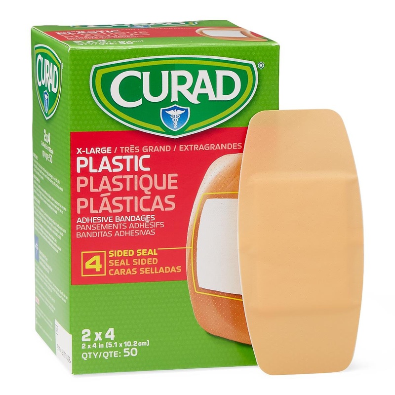 XL Plastic Adhesive Bandage  2 x 4 (Box of 50)