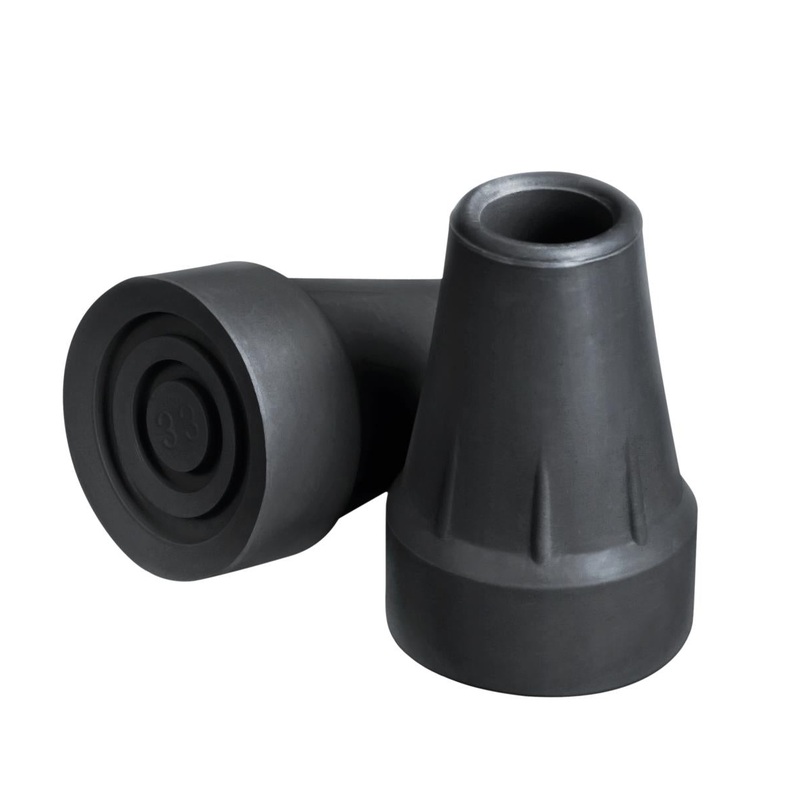 Crutch Tips 7/8 Black|1 Pair|Case of 8 Pair