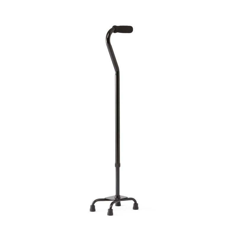 Small Base Quad Cane, Black (Single)