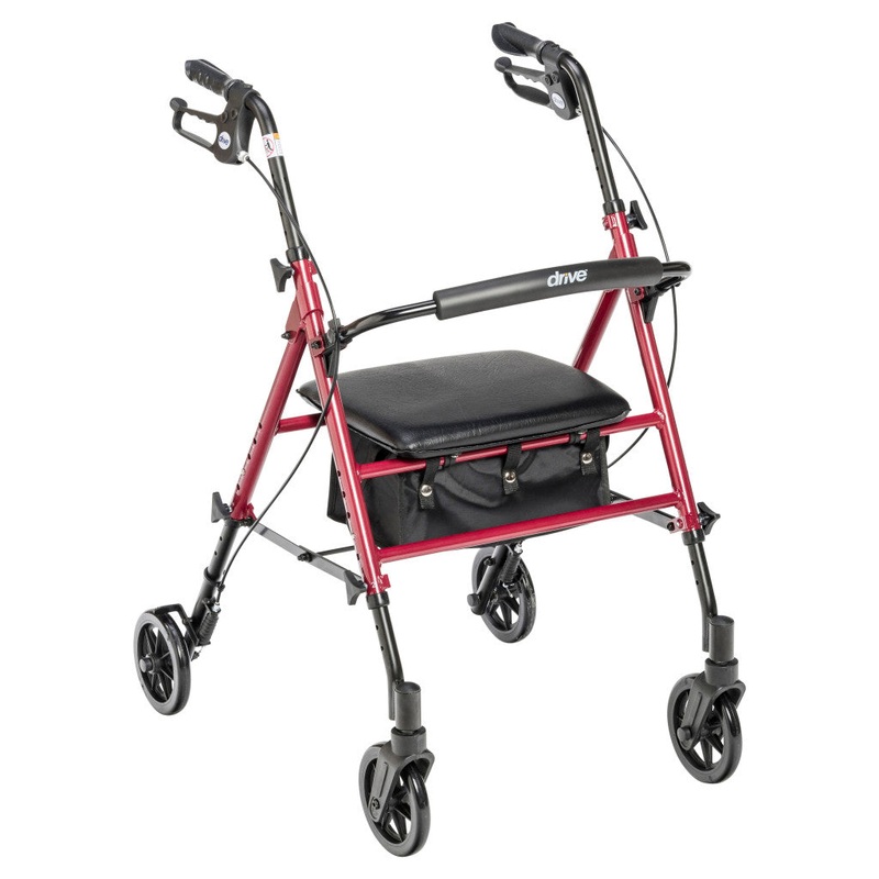 Adjustable Height Rollator with 6 Wheels