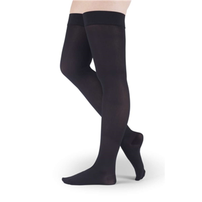 Medi Assure 15-20mmHg Closed Toe Thigh Length W/Beaded Silicone Top Band – Petite