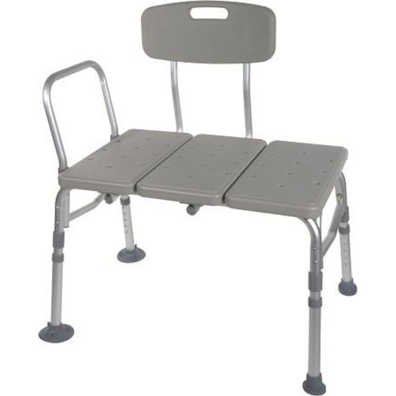 Plastic Transfer Bench with Adjustable Backrest