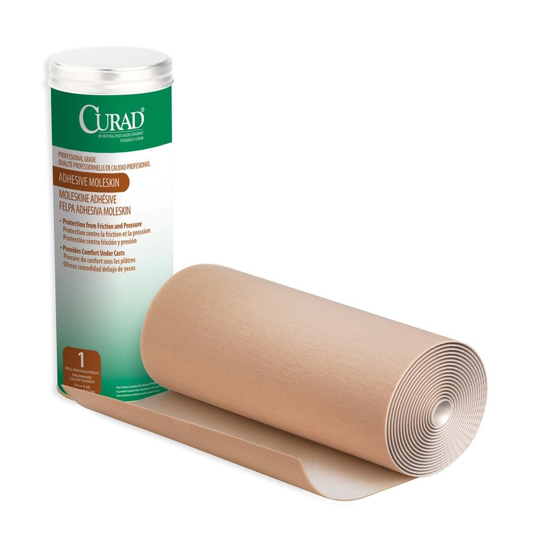 CURAD Adhesive Moleskin|1 Roll|Case of 12 Rolls