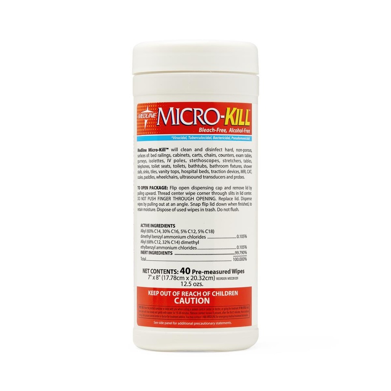MicroKill 10 Minute Germicidal Wipes, 40ct Can