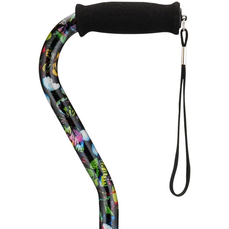 Nova Offset Cane with Strap|Canterbury|Butterflies