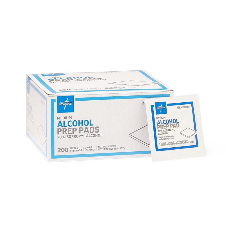 Sterile Alcohol Prep Pads (Medium)