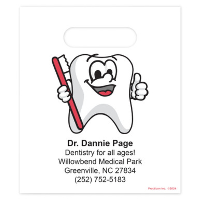 7  x 9 Tootie Tooth Personalized Bags 500/Pack