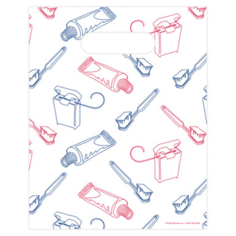 8 x 10 Brush Paste Floss Scatter Print Bags 100/Pack
