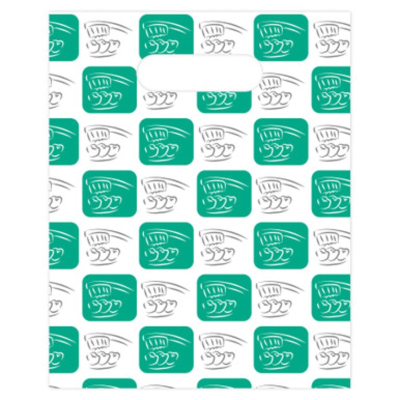 8 x 10 Brushing Teeth Scatter Print Bags 100/Pack