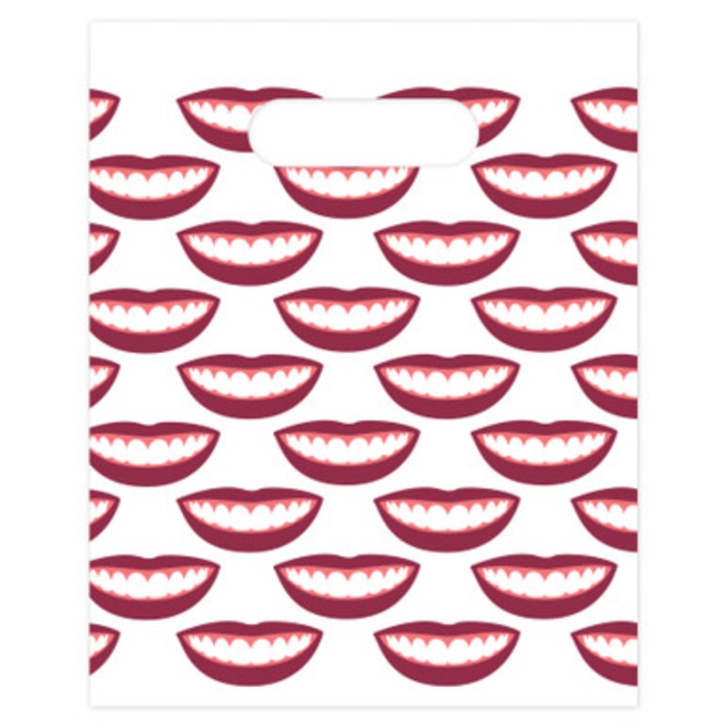 8 x 10 Smile Scatter Print Bags 100/Pack