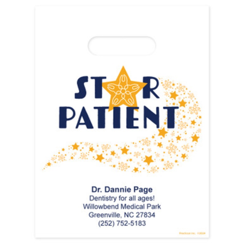 9 x 12 Star Patient Personalized Bags 500/Pack