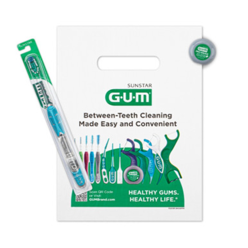 GUM Technique Complete Care Premium Toothbrush Kit with Floss 144/Pack