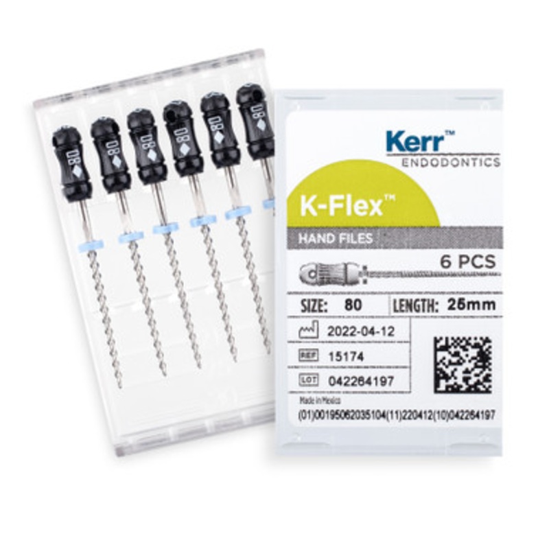 Kerr K-Flex Files 25mm Size 80 Black 6/Pack