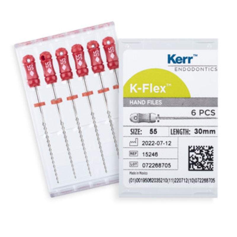 Kerr K-Flex Files 30mm Size 55 Red 6/Pack