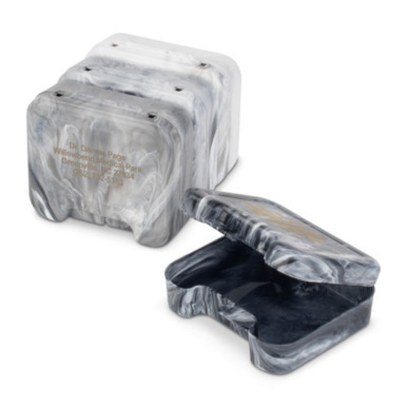 Personalized Charcoal Retainer Cases 24/Pack