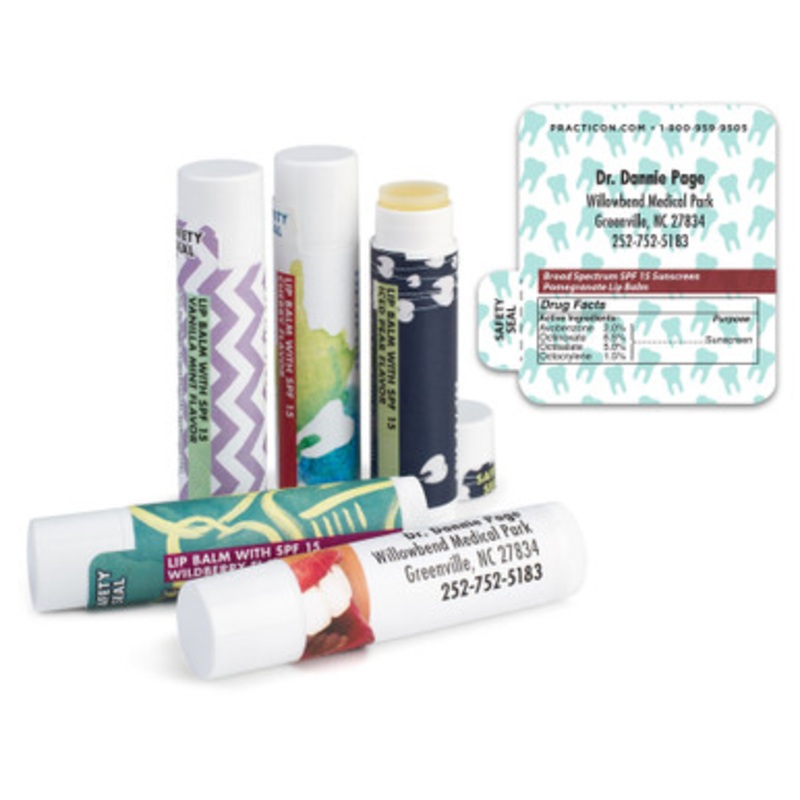 Personalized Tooth Scatter Lip Balms 250/Case