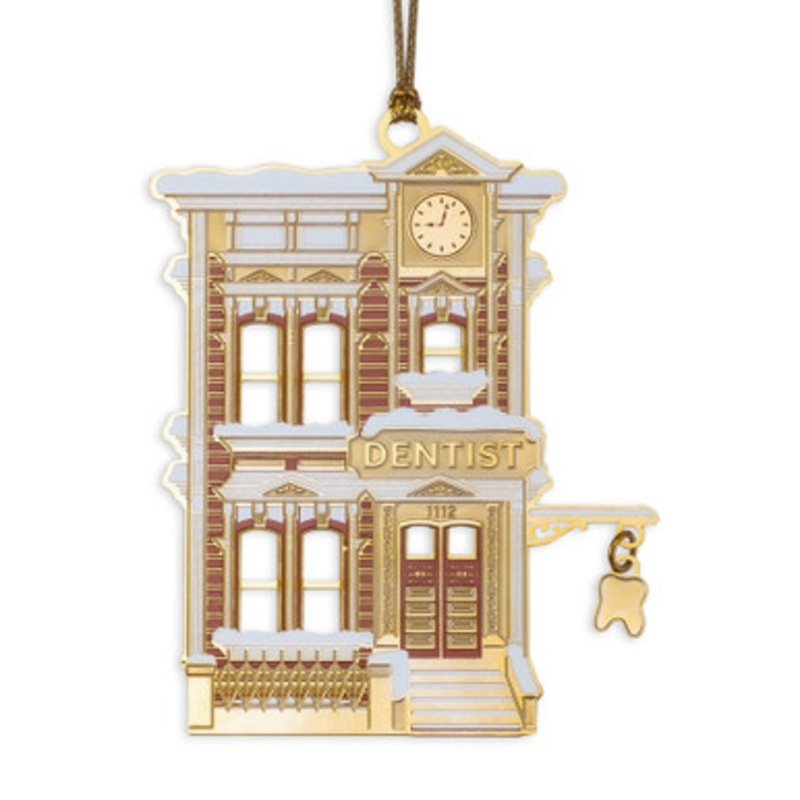 31 Annual Victorian Dentist Office Brass Ornament