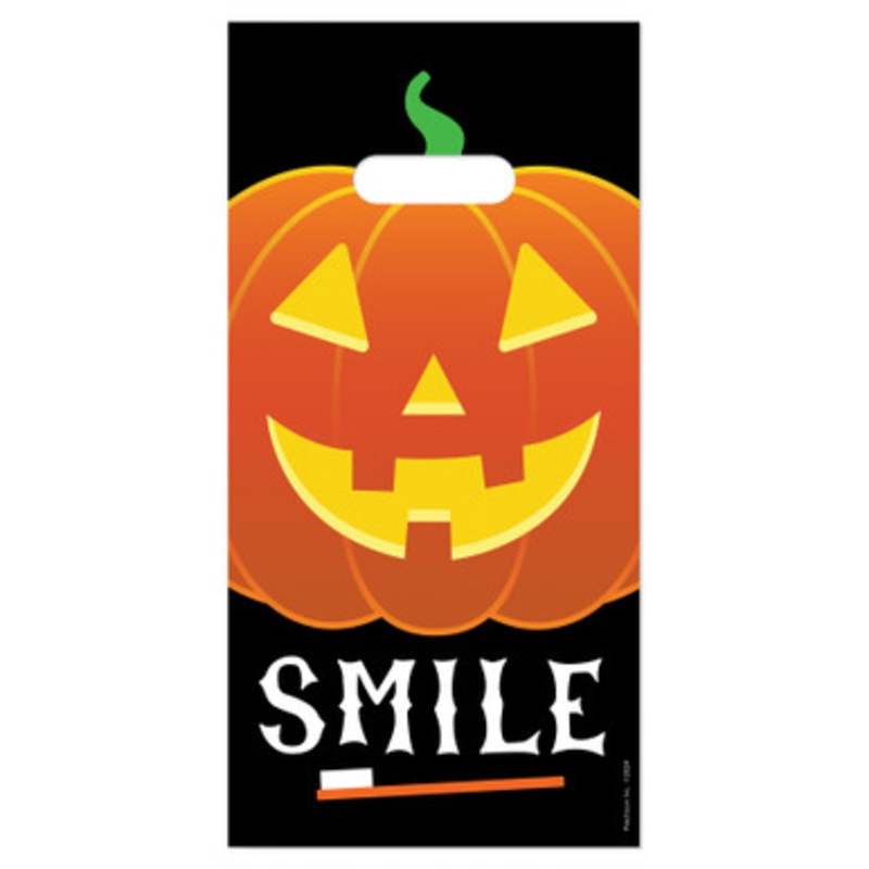 6 x 12 Smile Pumpkin Bags 100/Pack