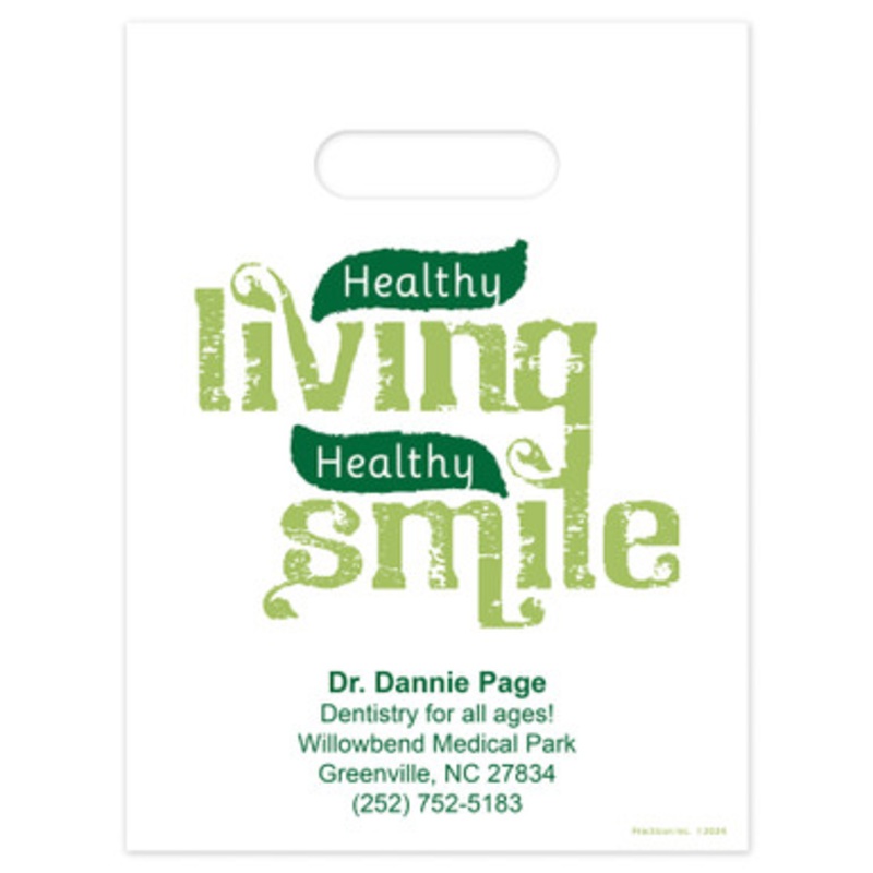 9 x 12 Healthy Smile Personalized Bags 500/Pack