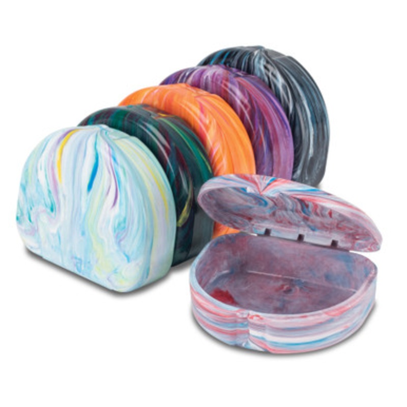 Designer Marbled-Color Retainer Cases 24/Pack