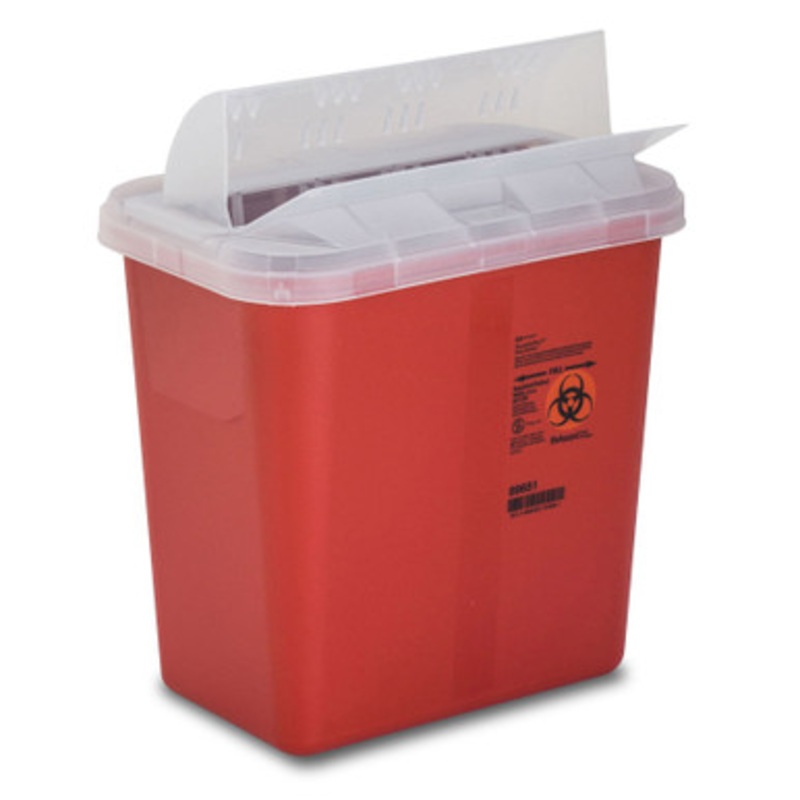 Horizontal Drop 2-Gallon Sharps Container