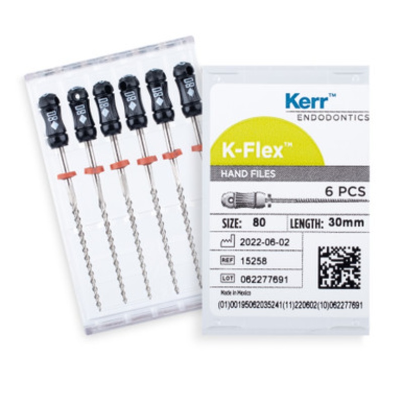 Kerr K-Flex Files 30mm Size 80 Black 6/Pack