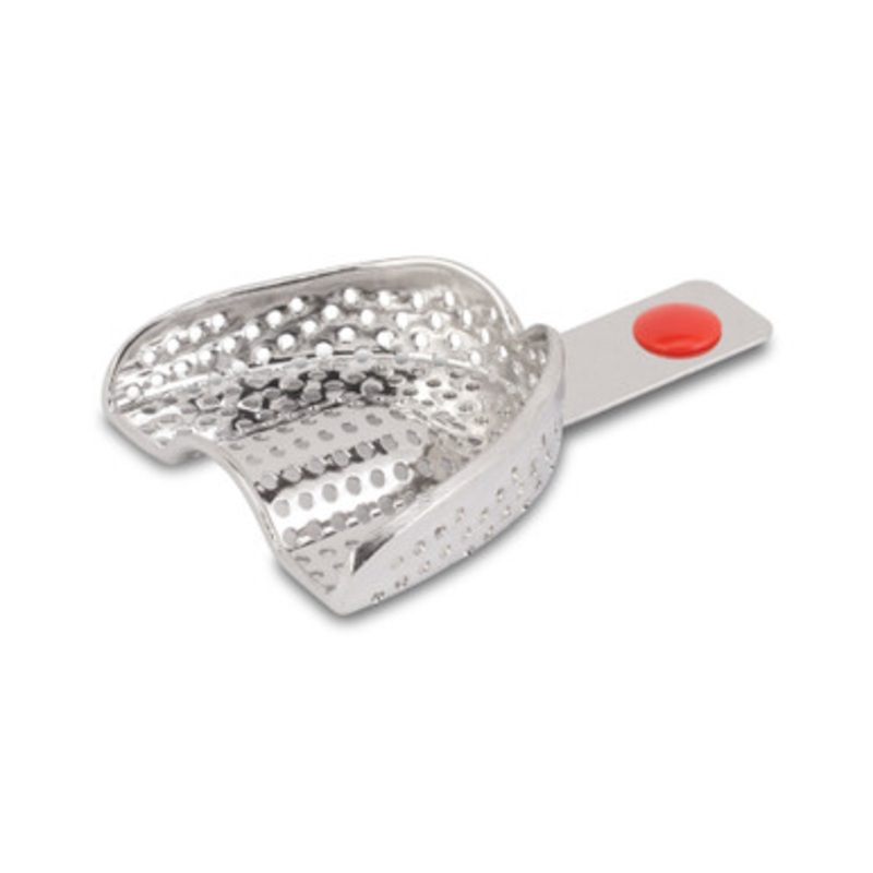 No.3 Small Upper (Red) Perma-Lock Stainless Steel Impression Tray