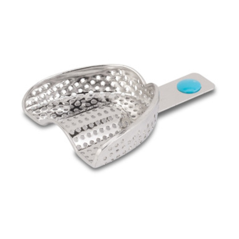 No.4 Medium Upper (Blue) Perma-Lock Stainless Steel Impression Tray