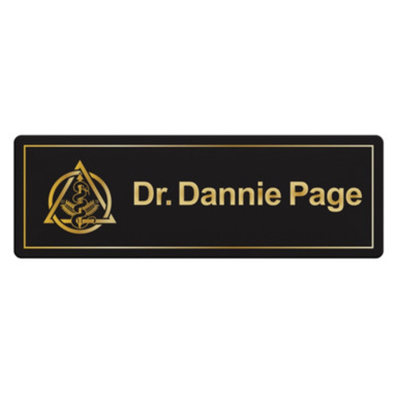 Personalized Trimmed Black with Border Name Badge