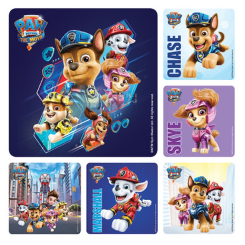 Paw Patrol Movie Stickers 100/Pack