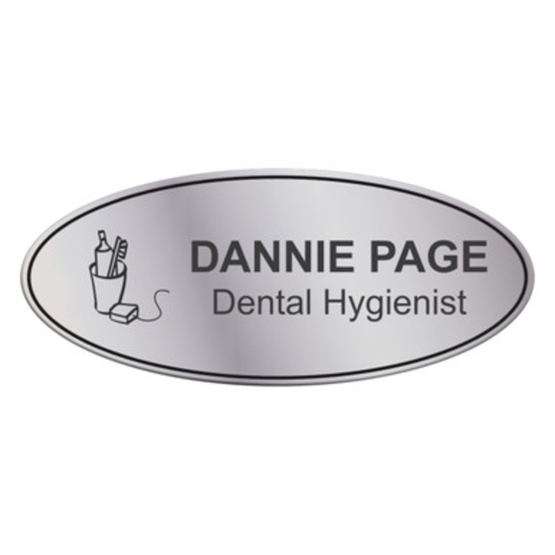 Personalized Oval MetaLite Name Badge