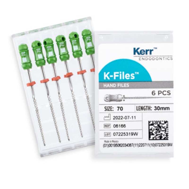 Kerr K-Files 30mm Size 70 Green 6/Pack