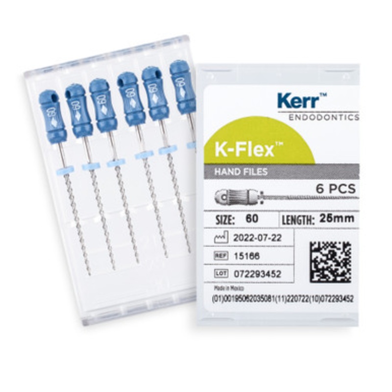 Kerr K-Flex Files 25mm Size 60 Blue 6/Pack