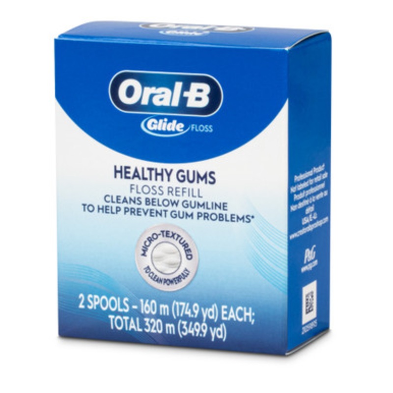 Oral-B Glide Healthy Gums Floss 160m Refills 2/Box
