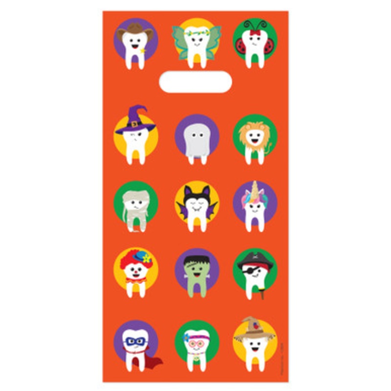 6 x 12 Halloween Character Teeth Bags 100/Pack