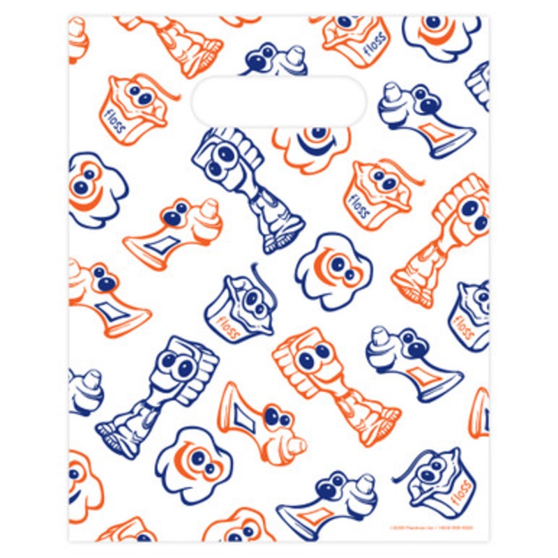 8 x 10 Dental Friends Scatter Print Bags 100/Pack
