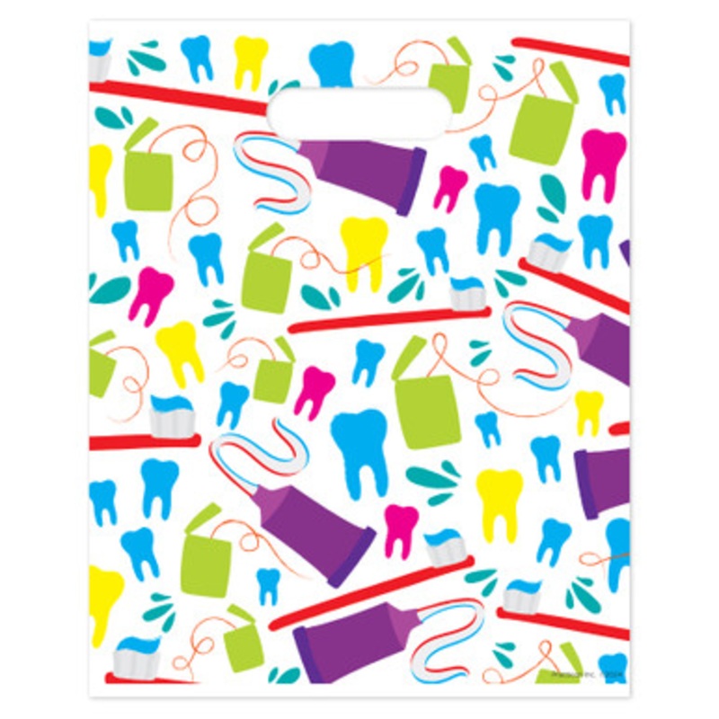 8 x 10 Neon Dental Bags 100/Pack